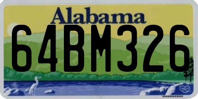 AL license plate 64BM326