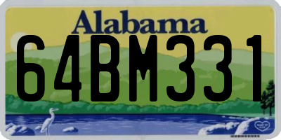 AL license plate 64BM331