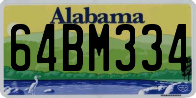 AL license plate 64BM334