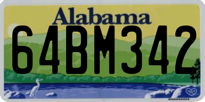 AL license plate 64BM342