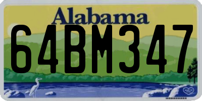 AL license plate 64BM347