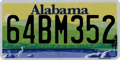 AL license plate 64BM352