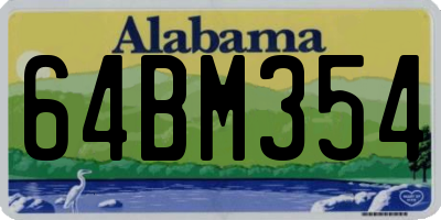 AL license plate 64BM354