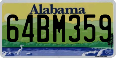 AL license plate 64BM359