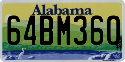 AL license plate 64BM360