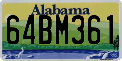 AL license plate 64BM361
