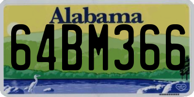 AL license plate 64BM366