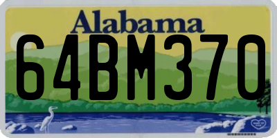 AL license plate 64BM370