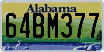 AL license plate 64BM377