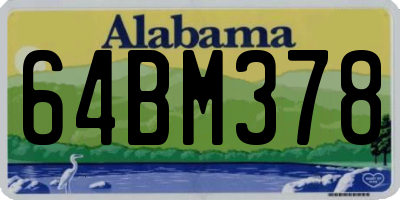 AL license plate 64BM378