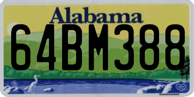 AL license plate 64BM388