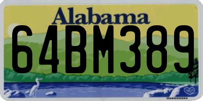 AL license plate 64BM389