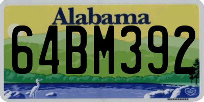 AL license plate 64BM392