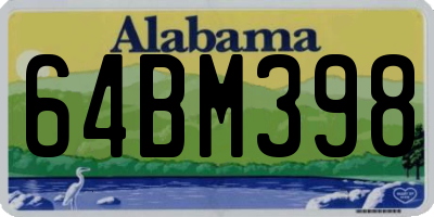 AL license plate 64BM398