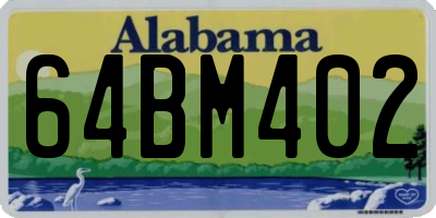 AL license plate 64BM402