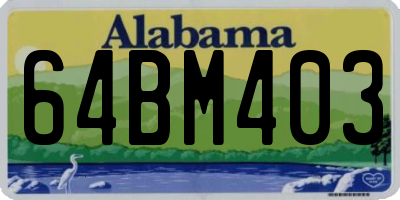 AL license plate 64BM403