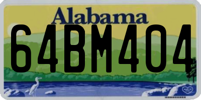 AL license plate 64BM404