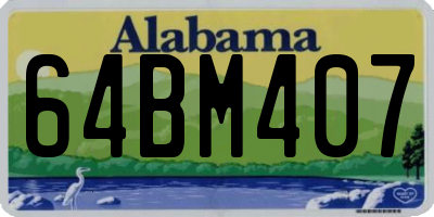 AL license plate 64BM407