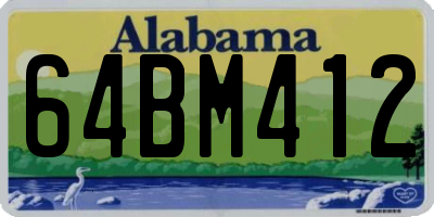 AL license plate 64BM412
