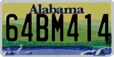 AL license plate 64BM414