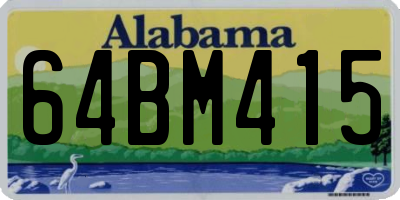 AL license plate 64BM415