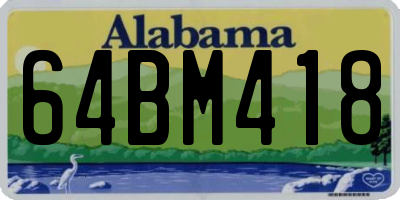 AL license plate 64BM418