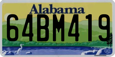 AL license plate 64BM419