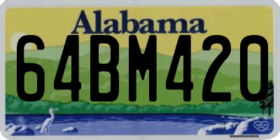 AL license plate 64BM420