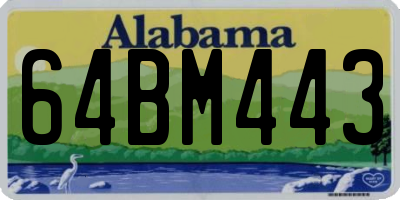 AL license plate 64BM443