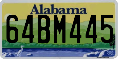 AL license plate 64BM445