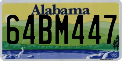 AL license plate 64BM447