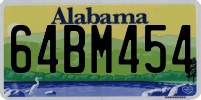 AL license plate 64BM454