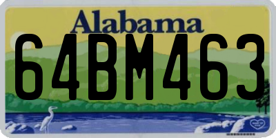 AL license plate 64BM463