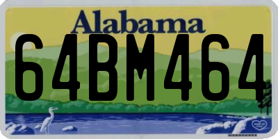 AL license plate 64BM464