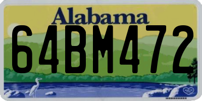 AL license plate 64BM472