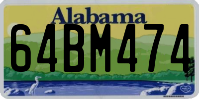 AL license plate 64BM474