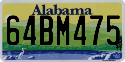AL license plate 64BM475