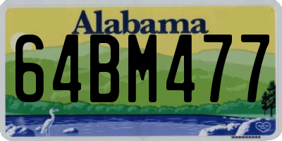 AL license plate 64BM477