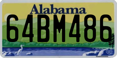 AL license plate 64BM486