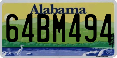 AL license plate 64BM494