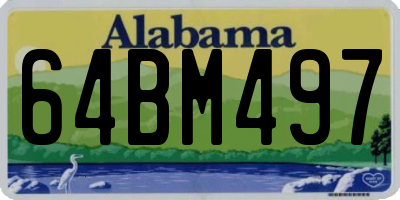 AL license plate 64BM497
