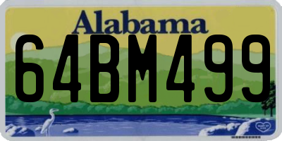 AL license plate 64BM499