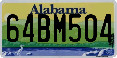AL license plate 64BM504