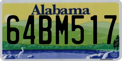 AL license plate 64BM517