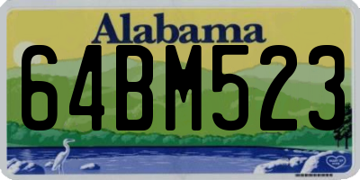 AL license plate 64BM523