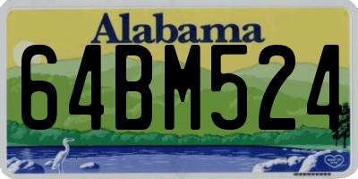 AL license plate 64BM524