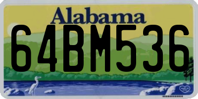 AL license plate 64BM536