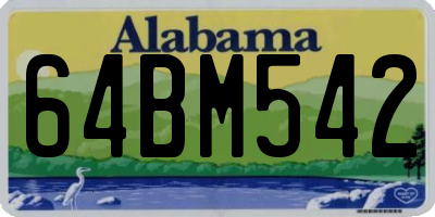 AL license plate 64BM542