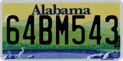 AL license plate 64BM543