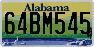AL license plate 64BM545